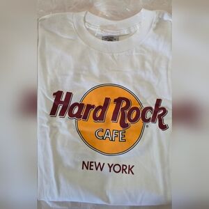 Hard Rock Cafe White Tee with Orange and Red Logo New York New Unopened